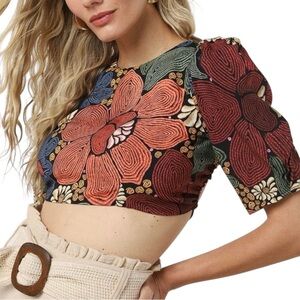 FARM Rio Reversible Crop Top Floral Women’s Small Bem Me‎ Quer